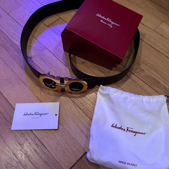 Salvatore Ferragamo Reversible Belt Nero Sunset Calf 95cm 38 [Medium] - Picture 3 of 8